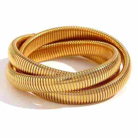 Shining Diva Fashion Latest Stylish Chunky Gold Cuff Bangle Bracelet for Women and Girls (16366b)