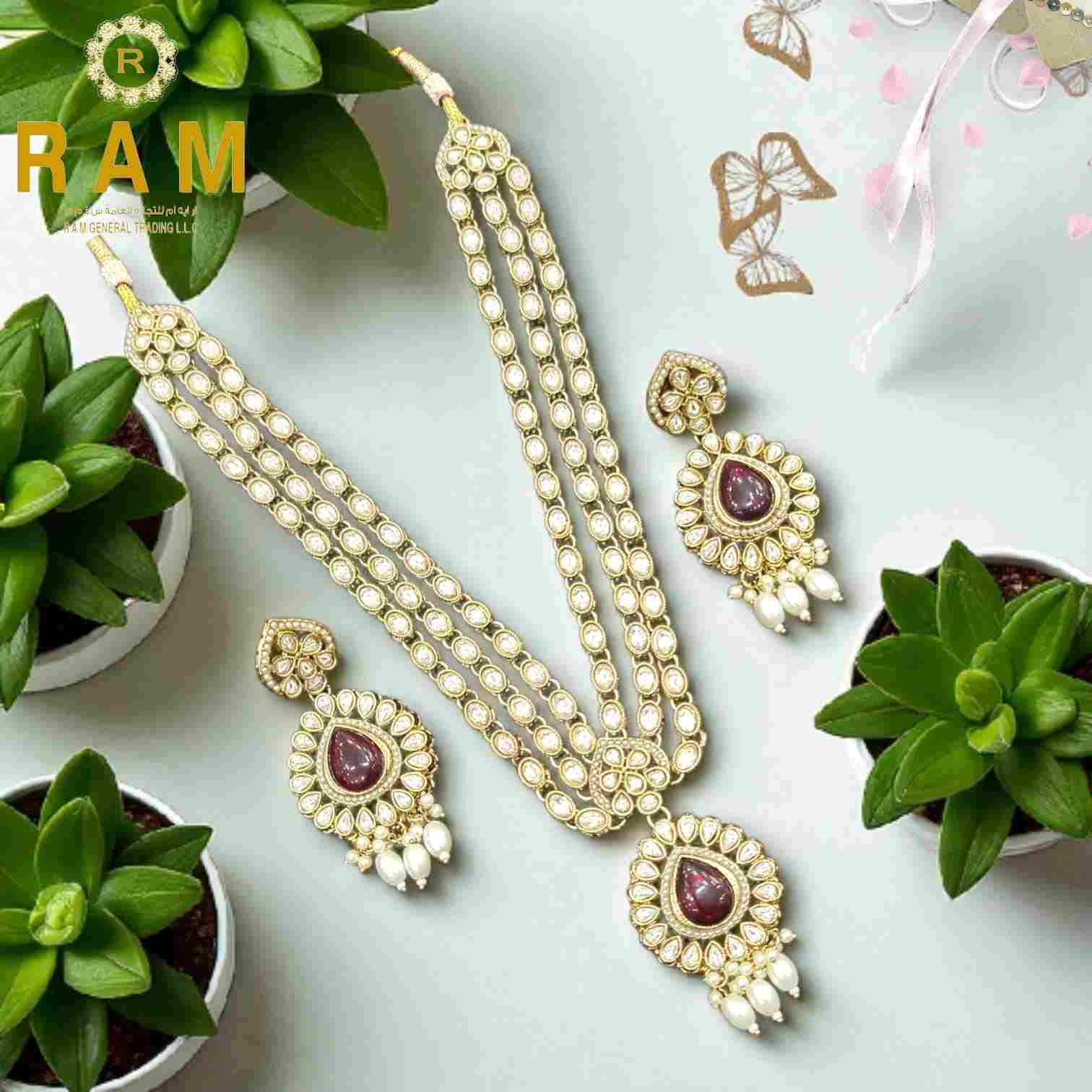 POLKI NECKLESS WITH EARINGS